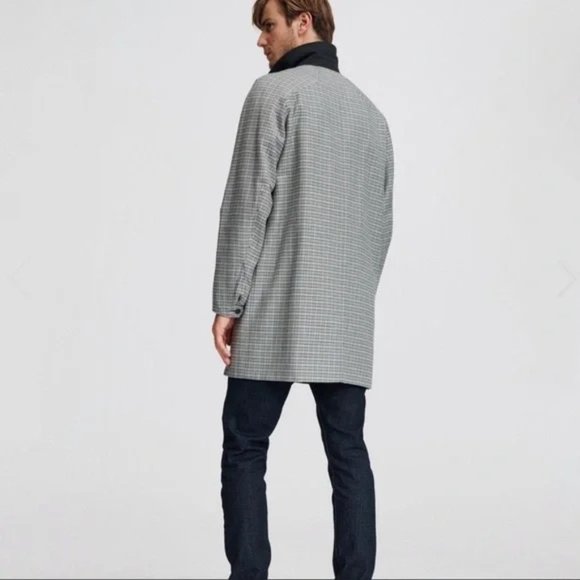 RAG & BONE Reversible Car Coat Black/100% Wool Houndstooth Jacket NWT MSRP$895 - Picture 2 of 14